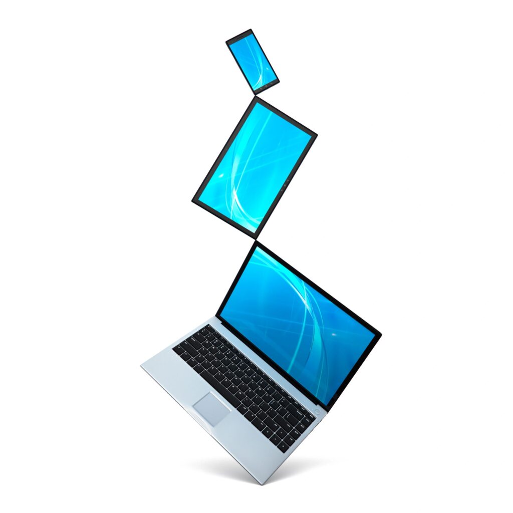 Tech Trio: Laptop, Smartphone, Tablet