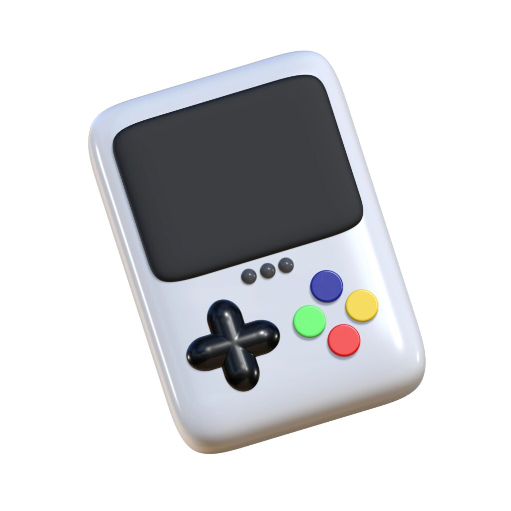 Next-gen gaming console with modern black design on clean background