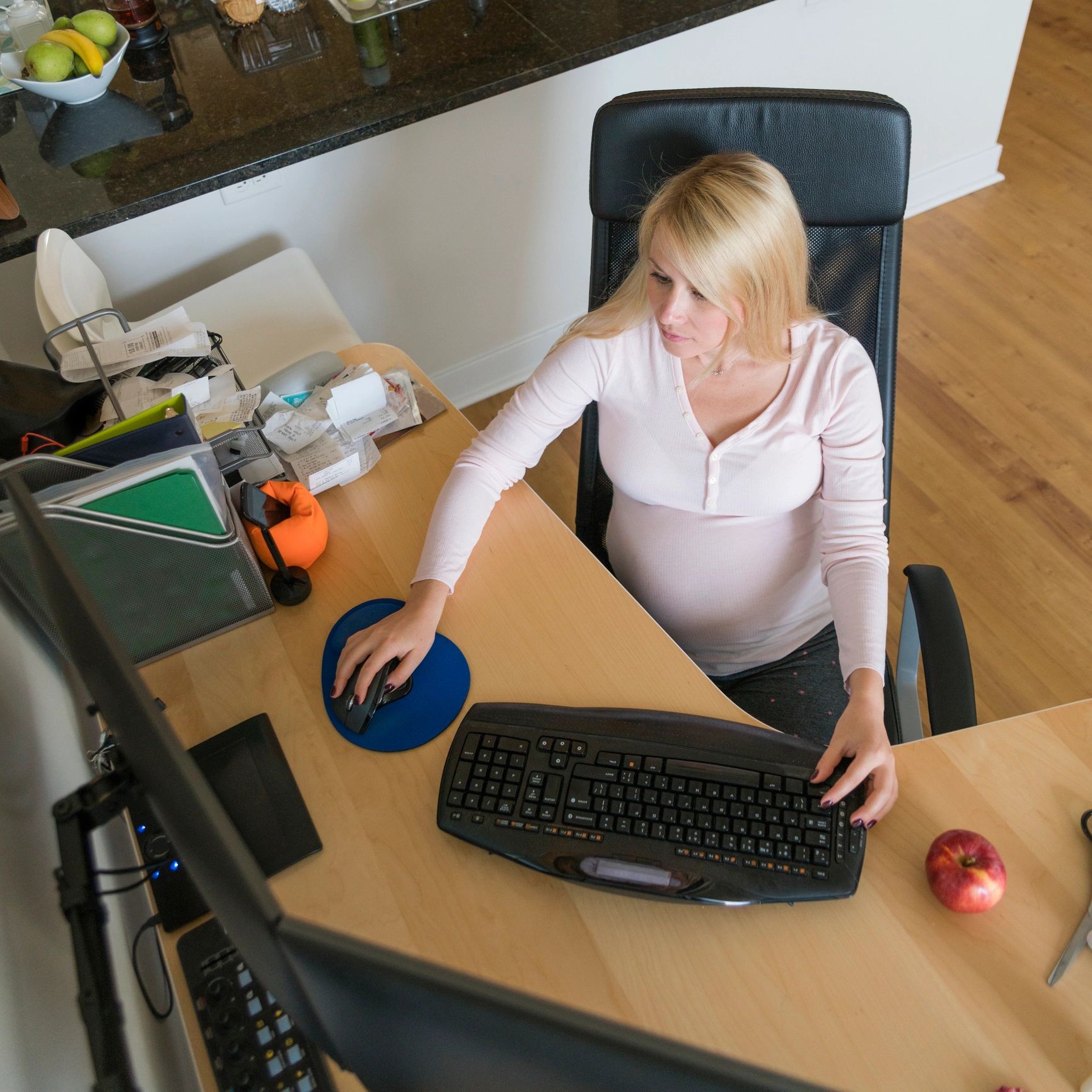 Customer experience manager in a home office setting