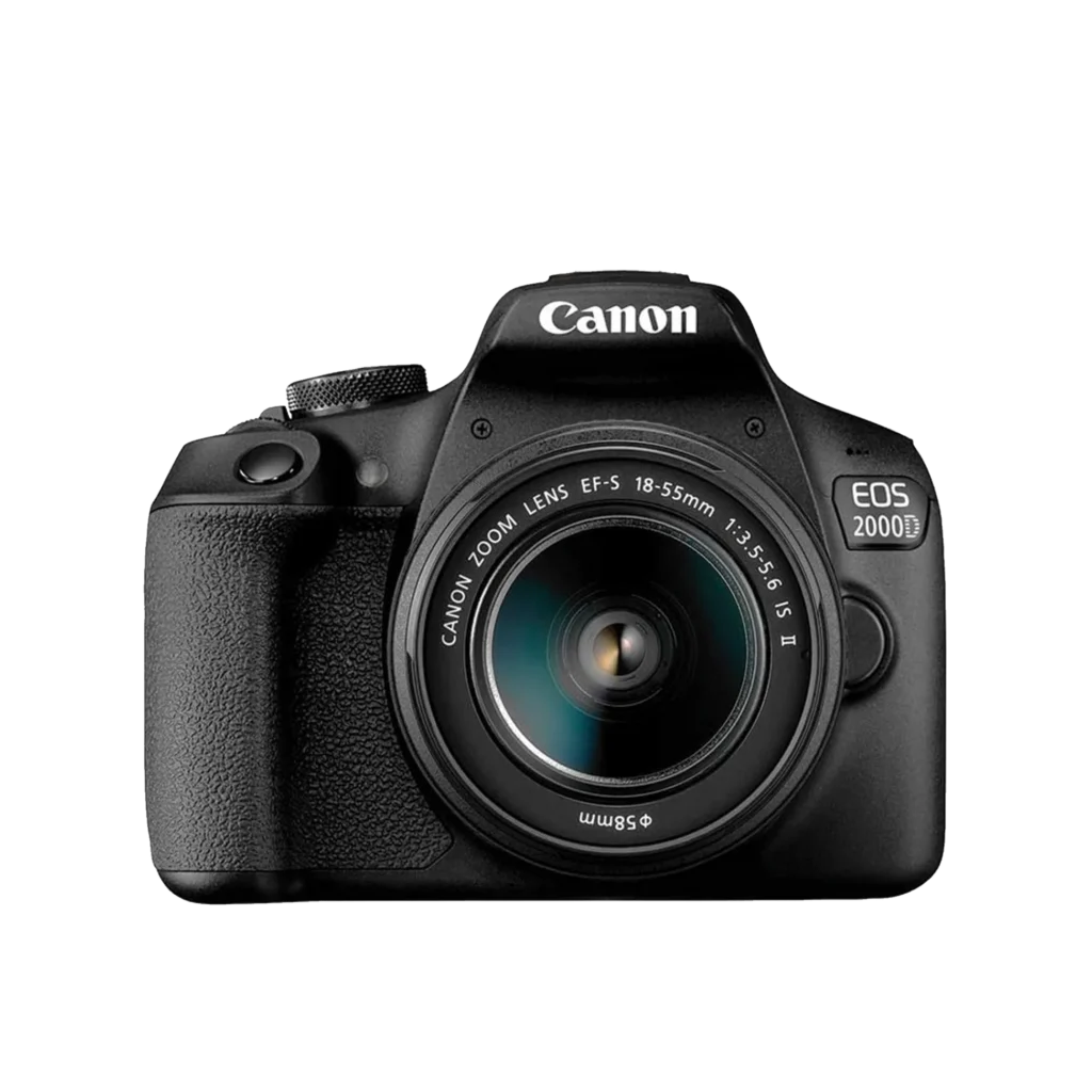 Canon EOS 2000D DSLR Camera and EF-S 18-55 mm f/3.5-5.6 IS II Lens - Black