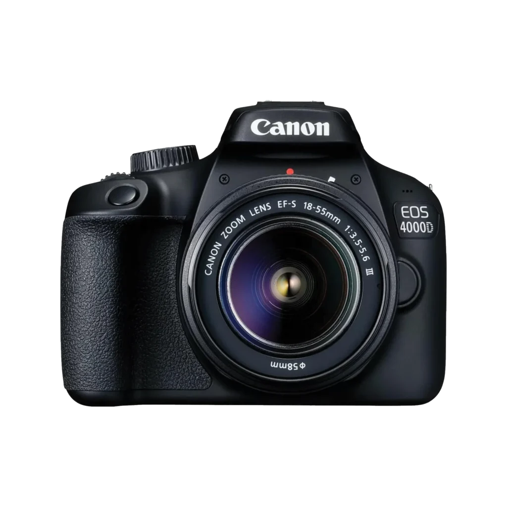 Canon EOS 4000D DSLR Camera and EF-S 18-55 mm f/3.5-5.6 III Lens - Black