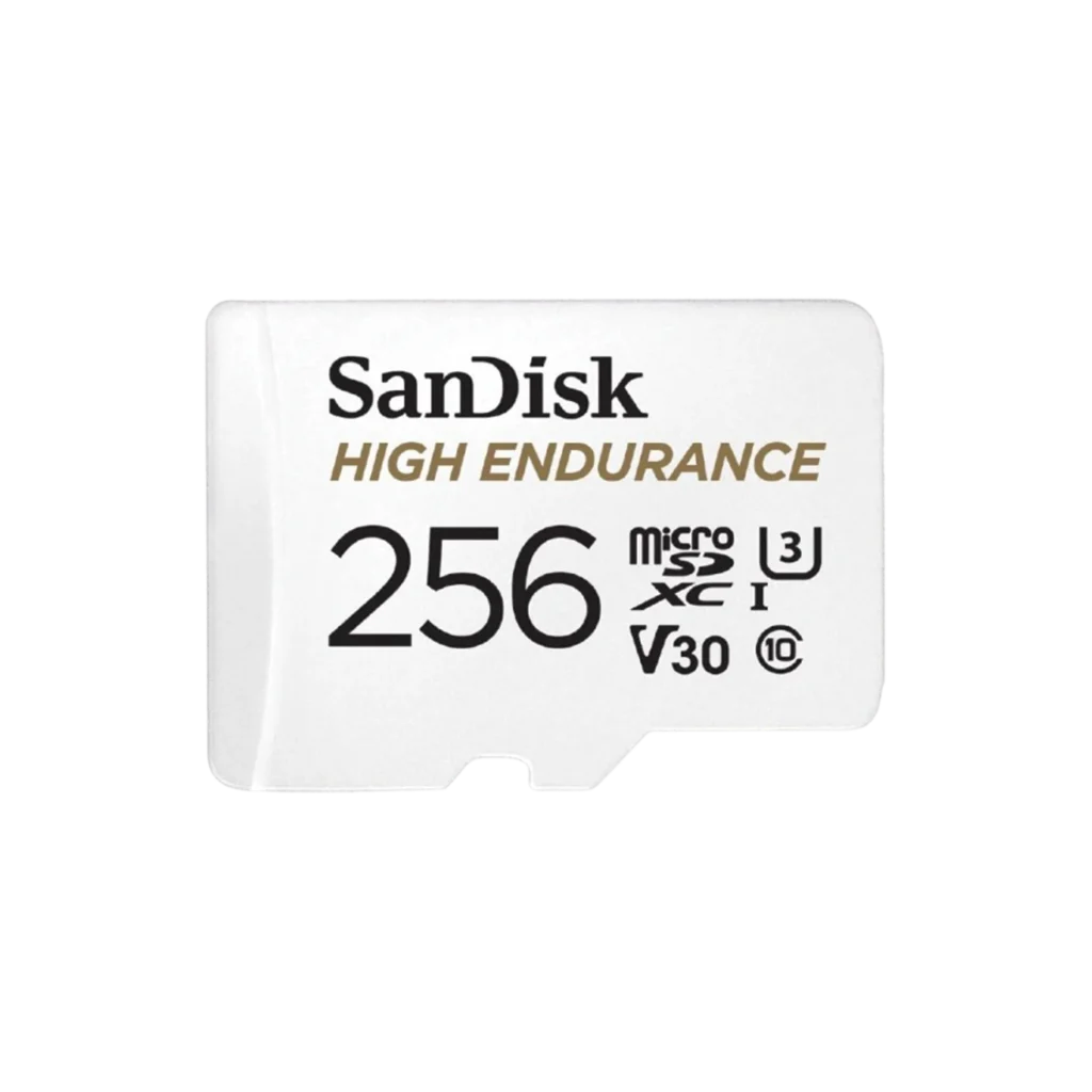 SanDisk 256GB High Endurance microSDXC card for IP cams & dash cams + SD adapter