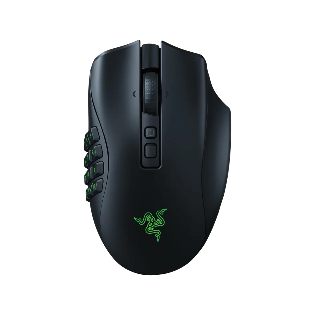 Razer Naga V2 Pro MMO Wireless Gaming Mouse with HyperScroll Pro Wheel - Black