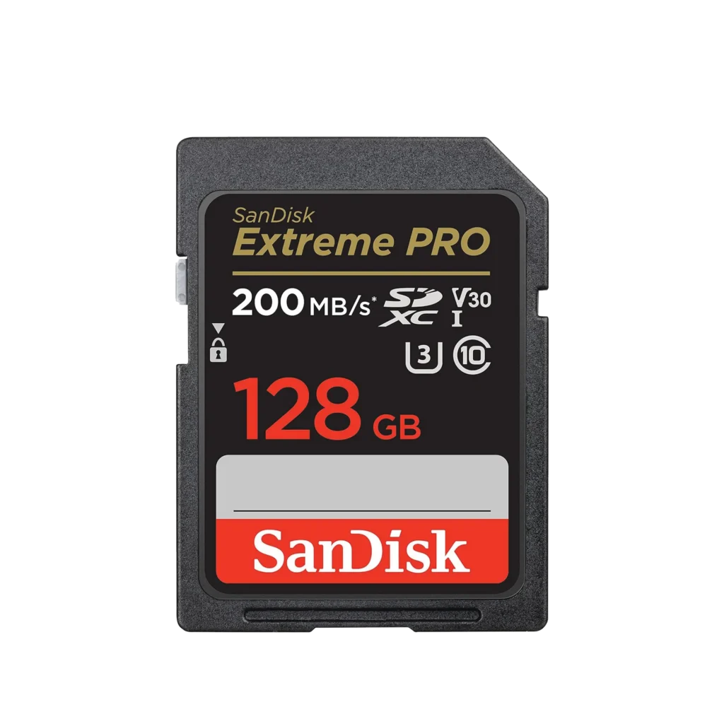 SanDisk 128GB Extreme PRO SDXC card Up to 200MB/s Black