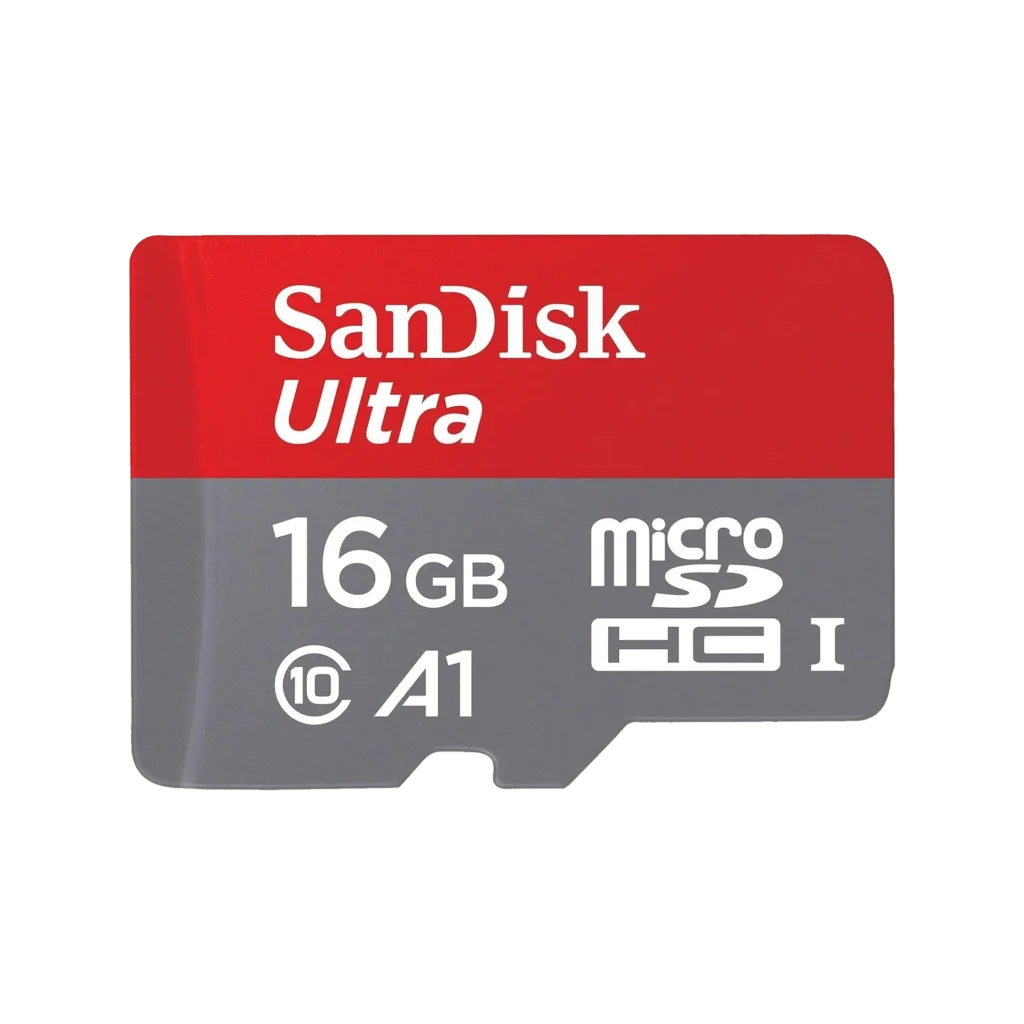 SanDisk Ultra 16 GB microSDHC Memory Card + SD Adapter 98MB/s - Red