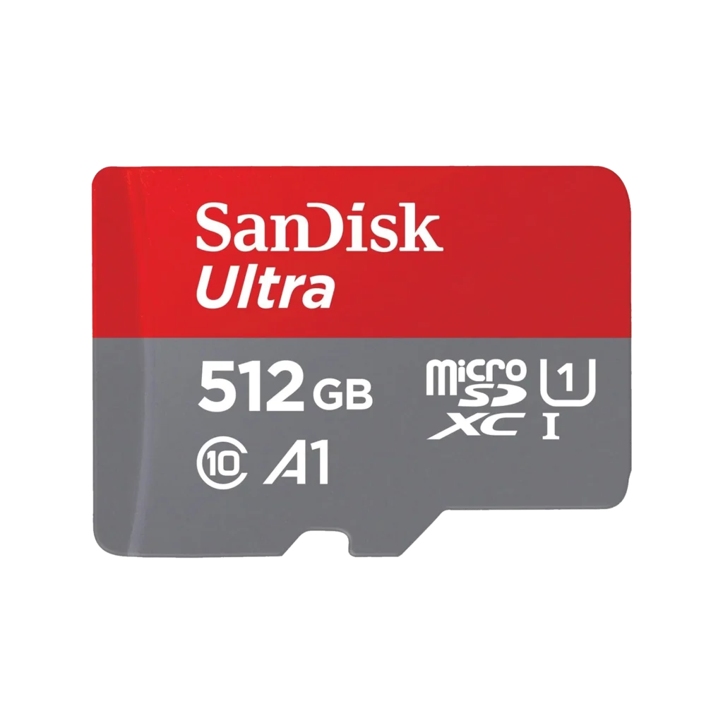 SanDisk 512GB Ultra microSDXC card + SD adapter 150MB/s, with A1 App