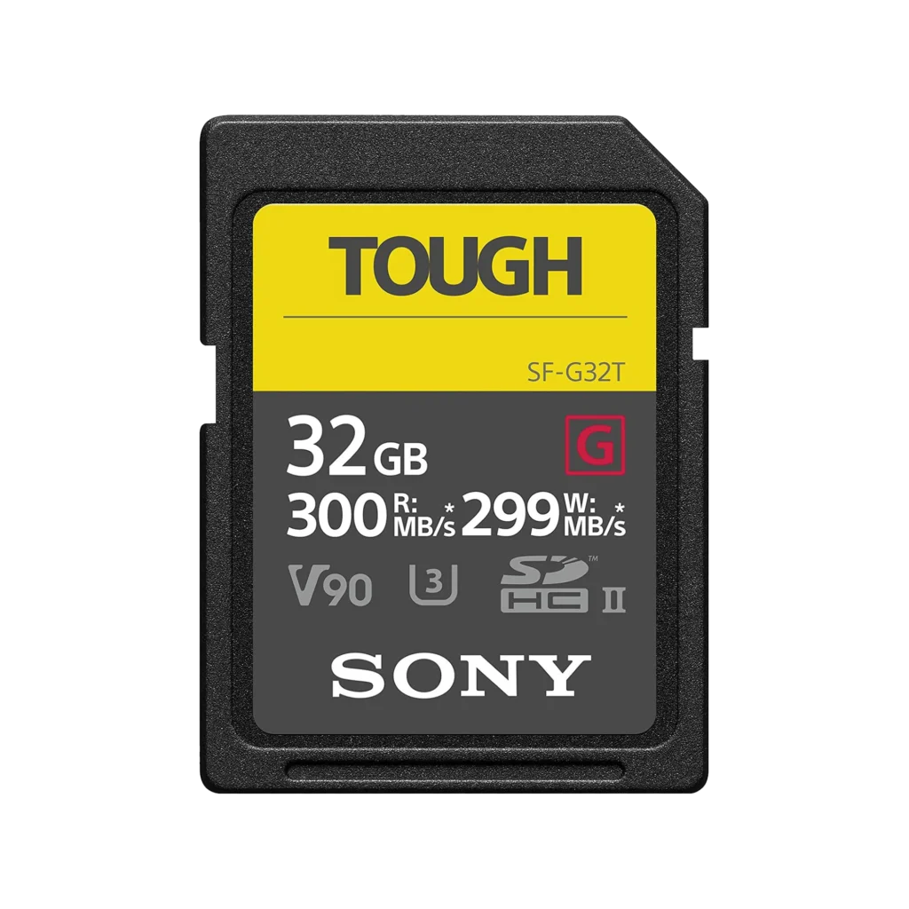 Sony 32GB SF-G series TOUGH UHS-II U3 V90 SDHC Memory Card