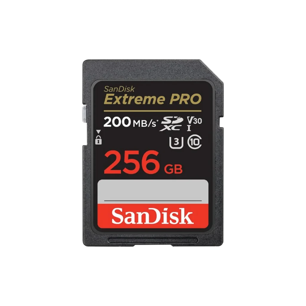 SanDisk 256GB Extreme PRO SDXC card Up to 200MB/s Black