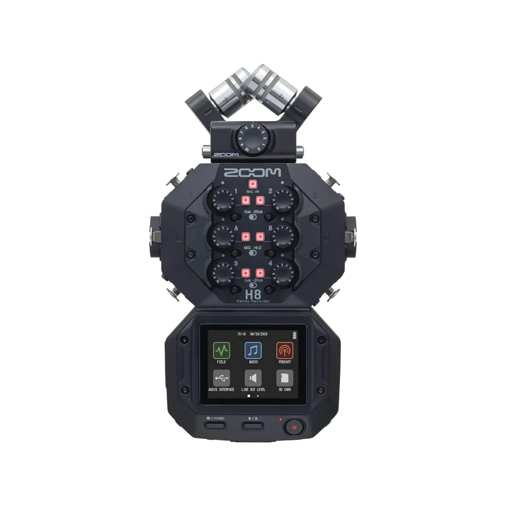 Zoom H8 12-Track Portable Recorder Touchscreen Black
